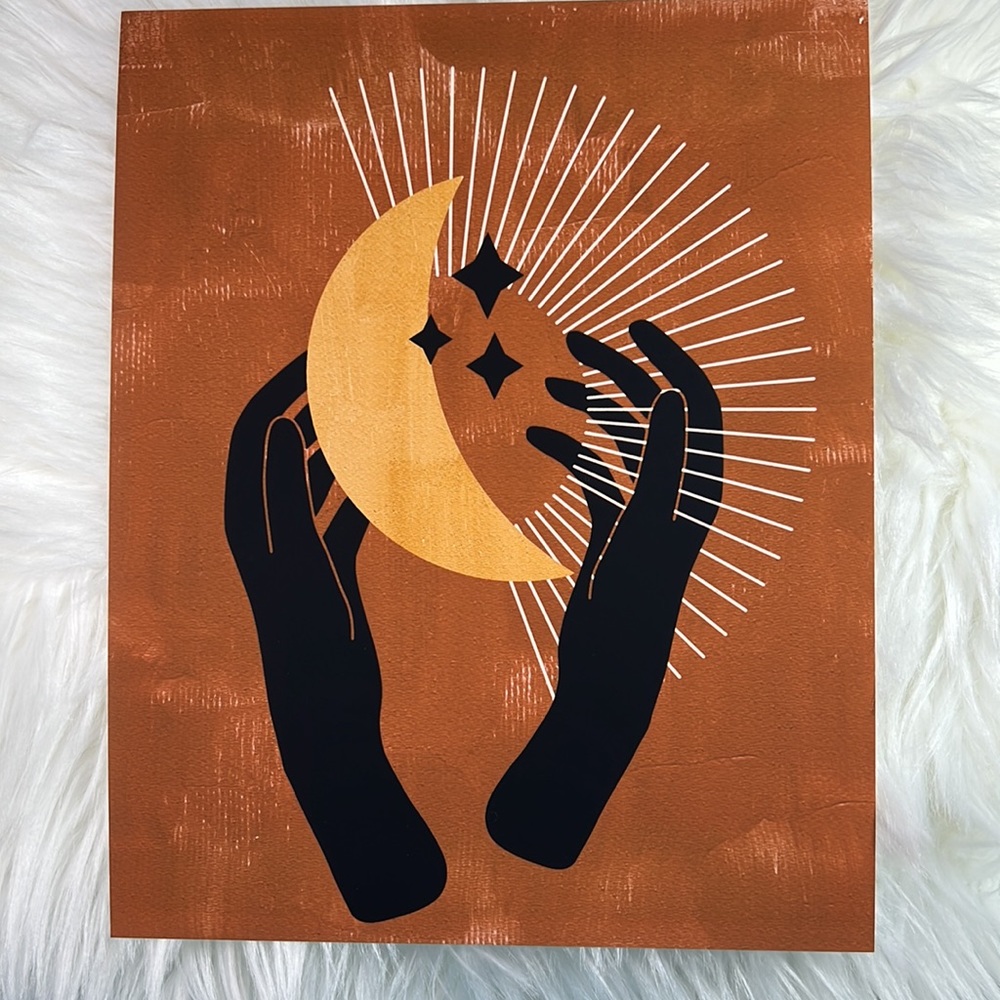 Wall Art Bohemian Celestial Hands Print Poster Illustration Unframed - Picture 14 of 17